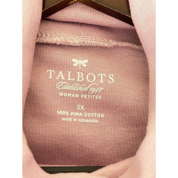 Talbots Womens 3X Petites Purple Turtle Neck Long Sleeve Top NWT - Picture 5 of 9
